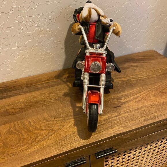 DAN DEE Light Up Musical Animated BORN TO BE WILD Dogs on Motorcycle - Picture 1 of 6